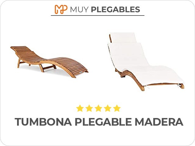 tumbona plegable madera