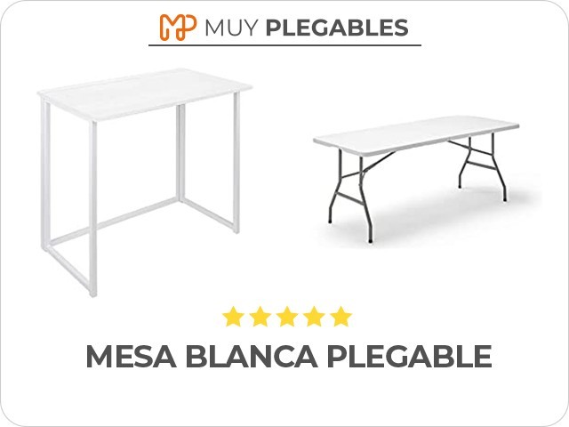 mesa blanca plegable