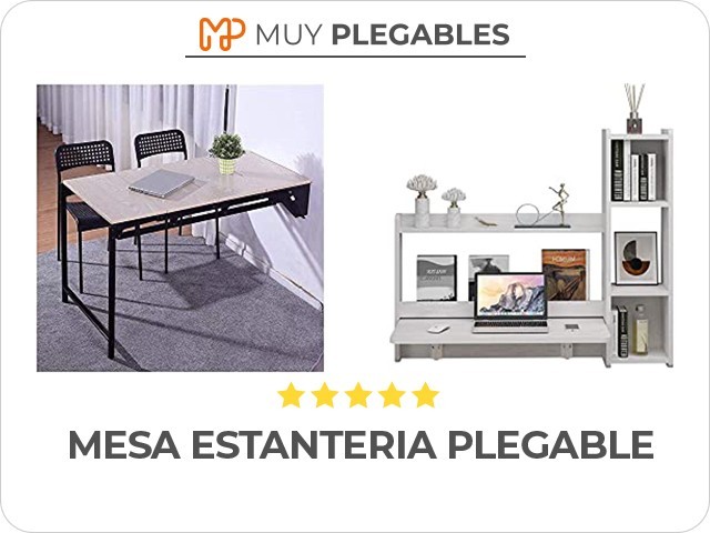 mesa estanteria plegable