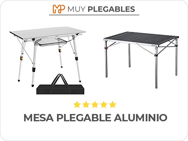 mesa plegable aluminio