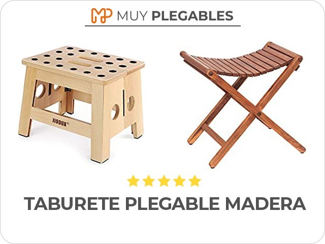 taburete plegable madera