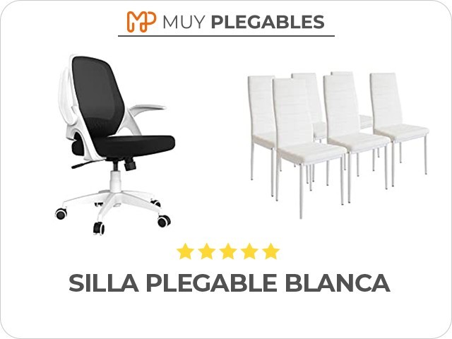 silla plegable blanca