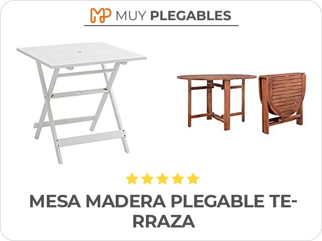 mesa madera plegable terraza