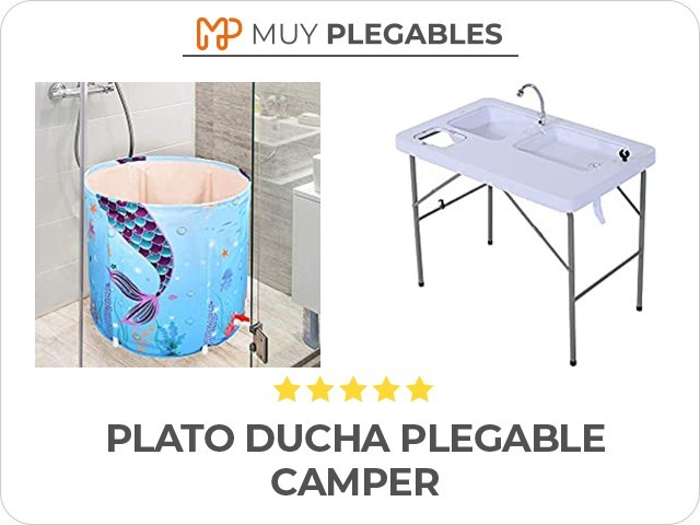 plato ducha plegable camper