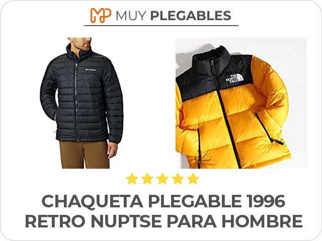 chaqueta plegable 1996 retro nuptse para hombre