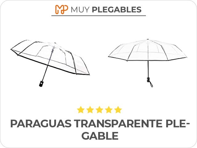 paraguas transparente plegable