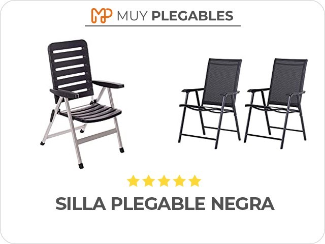 silla plegable negra