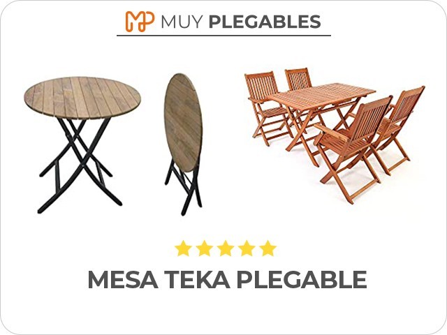 mesa teka plegable