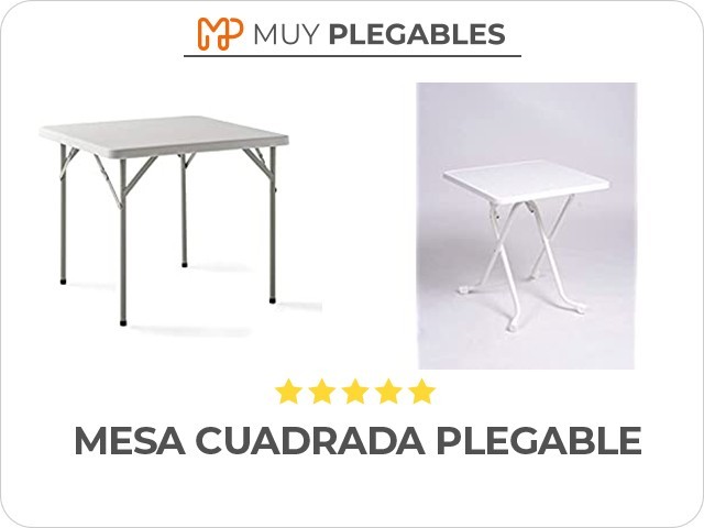 mesa cuadrada plegable