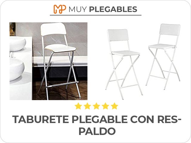 taburete plegable con respaldo