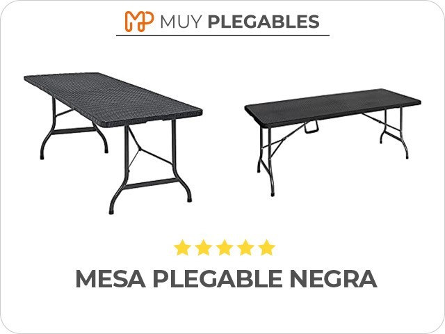 mesa plegable negra