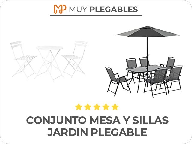 conjunto mesa y sillas jardin plegable