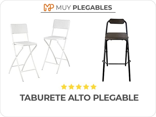 taburete alto plegable