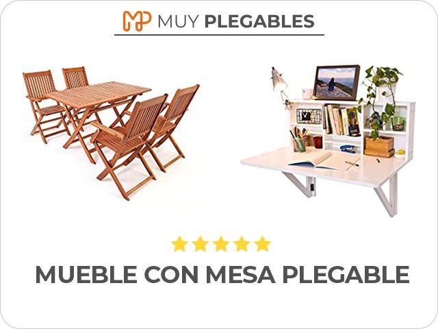 mueble con mesa plegable