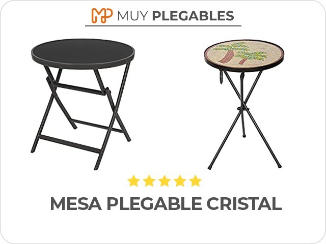 mesa plegable cristal