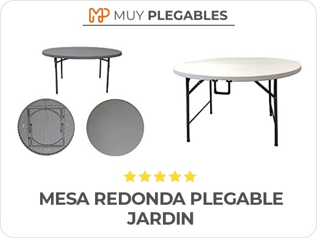 mesa redonda plegable jardin