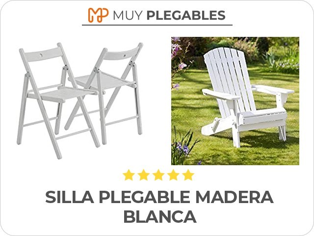 silla plegable madera blanca