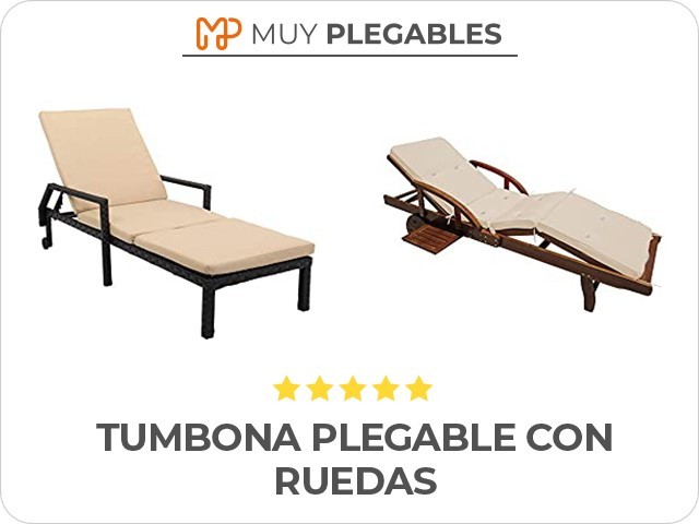 tumbona plegable con ruedas