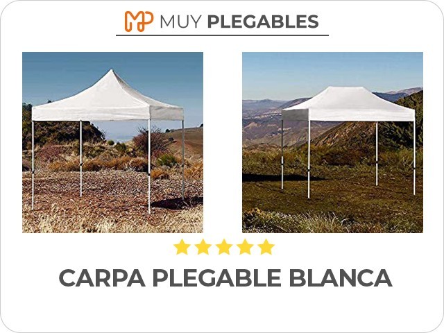 carpa plegable blanca