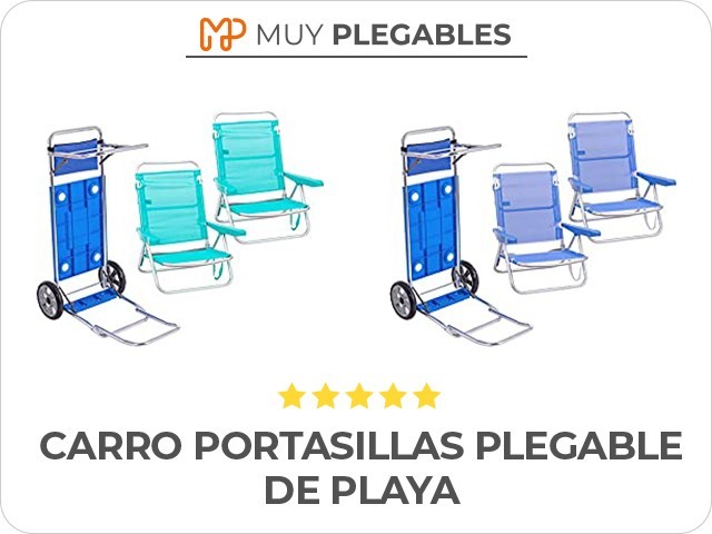 carro portasillas plegable de playa