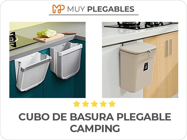 cubo de basura plegable camping