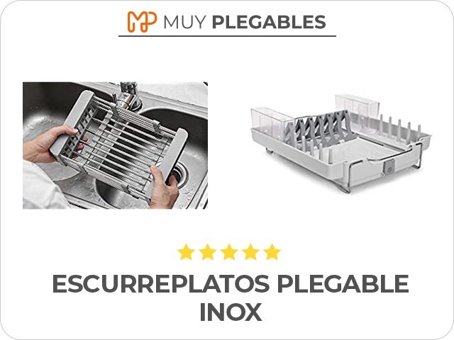 escurreplatos plegable inox