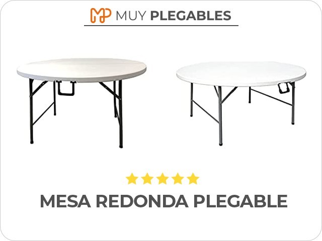 mesa redonda plegable